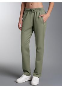Sweathose TRIGEMA "TRIGEMA Freizeithose aus Sweat-Qualit&auml;t", Damen, Gr. S, Normalgr&ouml;&szlig;en, gr&uuml;n (salbei), Sweatware, 70% Baumwolle, 30% Polyester, Hosen Sweathose