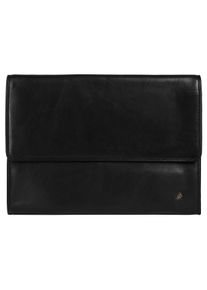 Dokumententasche SZUNA "SZUNA Herren, Damen echt Leder", Damen, Gr. B/H/T: 35cm x 27cm x 5cm onesize, schwarz, Leder, gemustert, Taschen Dokumententasche, echt Leder