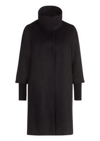 Kurzmantel Zero "Kurzmantel mit Stehkragen", Damen, Gr. 42, schwarz (schwarz beauty), M&auml;ntel Kurzmantel