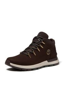 Sneaker Timberland "SPRINT TREKKER - MID LACE SNEAKER", Herren, Gr. 44,5, braun (schwarz braun nubuck w schwarz), Leder, Schuhe Sneaker, Winterschuhe, Sneakerboots, Winterboots