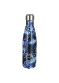 Thermische Waterfles Multi Maanprint | Blauwe RVS Levensdichte Fles