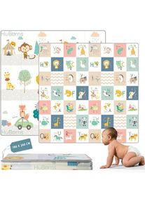 HuBorns Składana mata do raczkowania | wielokolorowy
