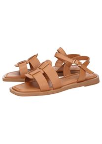 Sandale Sioux "Molsirka-702", Damen, Gr. 37 (UK 4), braun (cognac), Obermaterial: 100% Kalbsnappaleder CANA. 100% Gummi rubber., Schuhe Sandale