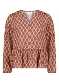 Klassische Bluse Cartoon "Casual-Bluse mit Raffung", Damen, Gr. 42, bunt (ros&eacute;, ros&eacute;), Blusen Klassische Bluse