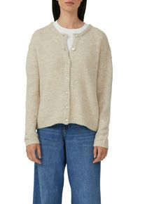 Strickjacke s.Oliver, Damen, Gr. 46, beige (light beige melange), Strick, Obermaterial: 60% Polyacryl, 22% Polyester, 10% Alpaka, 8% Polyamid, meliert, regular fit taillenbedeckt, Rundhals, Rippb&uuml;ndchen, Strickjacken Strickjacke, aus Alpakamix