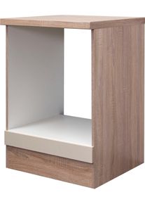 Herdumbauschrank Flex-Well "Nepal", braun (kaschmir glanz, sonoma eiche), B:60cm H:86cm T:60cm, Holzwerkstoff, Schr&auml;nke, Herdumbauschrank, (B x H x T) 60 x 85/86 x 60 cm