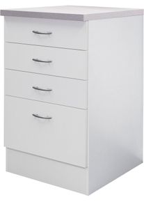 Unterschrank Flex-Well "Wito", wei&szlig; (wei&szlig;, fantasie), B:50cm H:85cm T:60cm, Holzwerkstoff, Schr&auml;nke, Unterschrank, (B x H x T) 50 x 85/86 x 60 cm, mit praktischen Schubk&auml;sten