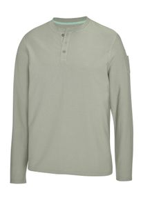 Langarmshirt John Devin "Longsleeve in dezenter Streifenoptik", Herren, Gr. XL (56/58), salbei, Jersey, Obermaterial: 100% Baumwolle, gestreift, regular fit normal, Rundhals, abgesteppte Kante, Shirts Langarmshirt, mit kurzer Knopfleiste und Ziertaschen auf dem &Auml;rmel