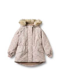 Outdoorjacke Wheat "Jacket Mathilde", M&auml;dchen, Gr. 128, rosa (9671 dry rose flowers), Web, Obermaterial: 100% Polyester, gebl&uuml;mt, A-Linie normal, Windstopperb&uuml;ndchen mit Daumenl&ouml;chern, Jacken Outdoorjacke, Kunstfaser, wasserdicht, atmungsaktiv und leicht wattiert