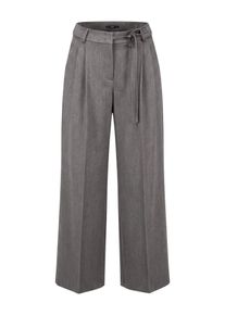 Anzughose Zero "Businesshose mit Bundfalten", Damen, Gr. 44, grau (thunderstorm melange), Hosen Anzughose