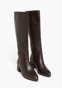 Stiefel aus Leder, braun, Gr&ouml;&szlig;e 37, Nappaleder, bonprix