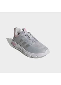 Walkingschuh adidas Sportswear "CLOUDFOAM FLEX ELASTIC LACES", Damen, Gr. 42,5, grau (lgh solid grau, matte silber, clear pink), Textil, Schuhe Walkingschuh
