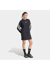 Shirtkleid adidas Sportswear "HOUSE OF TIRO DRESS", Damen, Gr. XXL, N-Gr, schwarz, wei&szlig;, Obermaterial: 100% Polyester, Kleider Shirtkleid, f&uuml;r Erwachsene, ohne Verschluss, mit sportlichem Stil