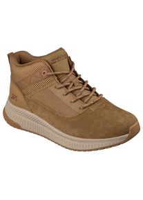 Schn&uuml;rboots Skechers "BOBS SQUAD 4", Herren, Gr. 48,5, braun, Veloursleder, Schuhe Schn&uuml;rboots, High-Top Sneaker, Boots mit Memory Foam