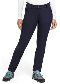 Outdoorhose Maier Sports "DA-HOSE EL. HELGA SLIM", Damen, Gr. 84, L-Gr, blau (night sky), Obermaterial: 91% Polyester, 9% Elasthan, Hosen Outdoorhose, mit elastischem mSTRETCH-pro-2-Doppelgewebe, bequeme Passform