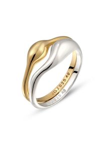 Ring-Set Elli "Ring Ringset Duo Bicolor 925 Sterling Silber vergoldet" Gr. 54, bunt (zweifarbig), Fingerringe, Damen, 54, Silber 925 (Sterlingsilber), Ring-Set