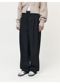 Stoffhose LEGER "Julie Tall, LeGer by Lena Gercke", Damen, Gr. 42, N-Gr, schwarz, Obermaterial: 63% Polyester, 26% Viskose, 6% Modal, 5% Elasthan, extralang, Hosen Stoffhose, mit Bund- und B&uuml;gelfalte, feines Muster, l&auml;nger geschnitten