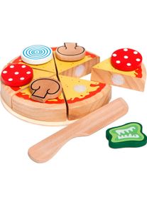 Spiellebensmittel Happy People "Pizza", bunt, Kaufladensortimente, Kinder, Holz, Spiellebensmittel