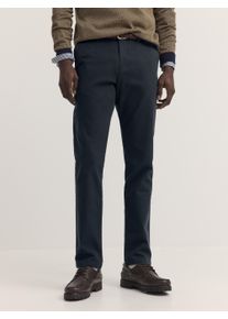Chinohose Bugatti "Modern Fit", Herren, Gr. 40, L&auml;nge 30, blau (390, marine), 97% Baumwolle, 3% Elasthan, unifarben, normal, Hosen Chinohose, Modern Fit Baumwoll-Stretch Soft Touch