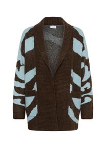 Strickjacke Saint Tropez "Damen Strickjacke MallieSZ", Damen, Gr. XL, braun (schwarz earth), Obermaterial: 68% Polyacryl PAN. 28% Polyester PES. 4% Elasthan EL., Strickjacken Strickjacke