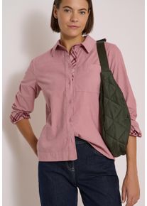 Langarmbluse Cecil, Damen, Gr. L (42), rosa (velvet rose), Web, Obermaterial: 100% Baumwolle, unifarben, normal h&uuml;ftbedeckend, Rundhals, 1-Knopf-Manschette, Blusen Langarmbluse, Hemdbluse aus Cord mit Kn&ouml;pfen