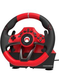 HORI Gaming-Lenkrad "Mario Kart Racing Wheel Pro DELUXE", rot (rot, schwarz), Spielecontroller, Gaming-Lenkrad