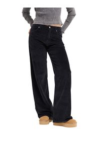 Stoffhose Roxy "Surf Crush", Damen, Gr. 38, Normalgr&ouml;&szlig;en, schwarz (anthrazit), Obermaterial: 100% Baumwolle., Hosen Stoffhose