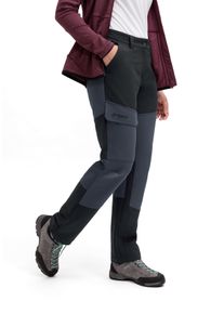 Outdoorhose Maier Sports "DA-HOSE EL. FLEECEFLEX W", Damen, Gr. 52, N-Gr, grau (schwarz, graphite), Obermaterial: 92% Polyester, 8% Elasthan, Hosen Outdoorhose, mit mSTRETCH Tec 4, wasserabweisend, aus Polyester und Elasthan