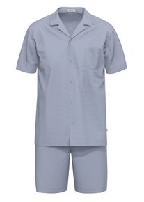 Schlafanzug Seidensticker "Herren Schlafanzug kurz bodywear", Herren, Gr. 60, blau (nightblau), Homewear-Sets Schlafanzug