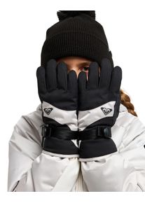 Snowboardhandschuhe ROXY "Roxy Jetty", Damen, Gr. S, schwarz (silber), Kunstfaser, Handschuhe Snowboardhandschuhe