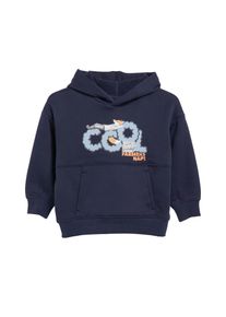 Kapuzensweatshirt s.Oliver JUNIOR, Jungen, Gr. 92/98, blau, Sweatware, Obermaterial: 60% Polyester, 40% Baumwolle, bedruckt, bequem h&uuml;ftbedeckend, Rundhals, Flachstrickb&uuml;ndchen, Sweatshirts Kapuzensweatshirt, mit Frontprint / f&uuml;r Boys