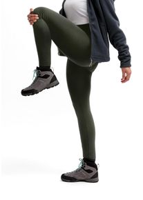 Funktionsleggings Maier Sports "DA-TIGHT EL. WINTER WRAP W", Damen, Gr. 44, N-Gr, gr&uuml;n goose, Obermaterial: 95% Polyester, 5% Elasthan, Hosen Funktionsleggings, mit seitlicher Handytasche, schnelltrocknend, atmungsaktiv