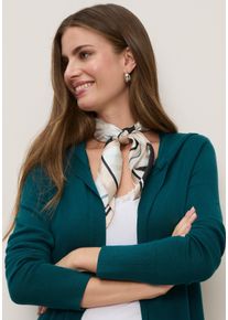 Nickituch Laura Scott, Damen, schwarz (creme, schwarz), Web, Polyester, bedruckt, gebl&uuml;mt, gemustert, Modet&uuml;cher Nickituch, mit gro&szlig;em Milfleur Muster