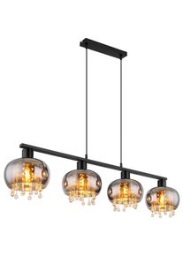Globo CORRY H&auml;ngeleuchte Schwarz, 4-flammig
