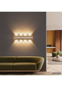 Globo Rojas applique murale LED, luminaire mural moderne &agrave; &eacute;clairage haut et bas 3000 K, 2414 lm, 21 W, format compact de 11 cm de haut pour une lumi&egrave;re d&rsquo;ambiance pr&eacute;cise.