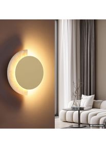 Globo Rojas applique murale LED ronde design demi-lune moderne 3000K 838 lm 8W avec &eacute;clairage indirect, id&eacute;ale pour salon et couloir, pour une ambiance chaleureuse et &eacute;l&eacute;gante