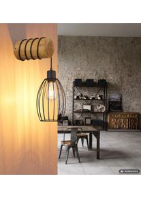 Globo Berti applique murale int&eacute;rieure industrielle avec interrupteur sur c&acirc;ble E27 Format allong&eacute;, id&eacute;al pour salle &agrave; manger, couloir ou cuisine, avec hauteur 59 cm et &eacute;clairage d&rsquo;appoint.