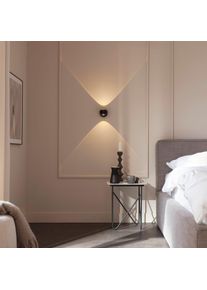 Sch&ouml;ner Wohnen Kollektion SCH&Ouml;NER WOHNEN-Kollektion CHIA LED 2-flammige Wandleuchte Up-Downlight Compacte, 2 W, 3000 K, 220 lm, hauteur 9,3 cm, longueur 12,5 cm, id&eacute;ale pour chambre, salon ou couloir.