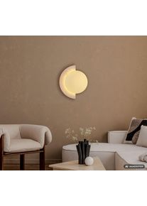 Globo Rojas applique murale LED luminaire mural circulaire 3000 Kelvin 1612 Lumen 14 Watt moderne &Eacute;clairage d&eacute;coratif &agrave; halo lumineux pour salon, couloir, salle &agrave; manger et cuisine, ambiance douce