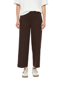 7/8-Hose s.Oliver, Damen, Gr. 40, N-Gr, braun, Web, Obermaterial: 74% Polyester, 22% Viskose, 4% Elasthan, unifarben, normal 7/8-L&auml;nge, Hosen 7/8-Hose, mit Bundfalten und Stretch-Anteil