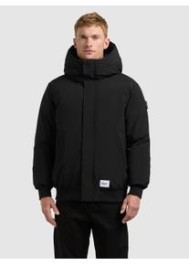 Winterjacke Khujo "BENSON", Herren, Gr. XL, schwarz, Web, Obermaterial: 100% Nylon. Futter: 100% Nylon. Wattierung: 100% Polyester, unifarben, normal, Rippstrickb&uuml;ndchen, Jacken Winterjacke, abnehmbare Rucksacktr&auml;ger in der Innenseite