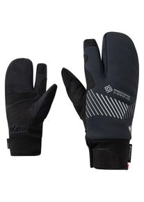 Fahrradhandschuhe Ziener "DOMAS-Z WINDSTOPPER by GORE TEX LABS TOUCH", Gr. 6,5, schwarz, Materialmix, Handschuhe Fahrradhandschuhe, winddicht, wasserabweisend, atmungsaktiv, extra warm durch PrimaLoft