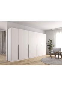 Dreht&uuml;renschrank OTTO HOME "Kleiderschrank Schrank Garderobe AGORDO Schlafzimmer", wei&szlig; (alpinwei&szlig;), B:360cm H:229cm T:54cm, Holzwerkstoff, Schr&auml;nke, Dreht&uuml;renschrank, durchdachte Innenausstattung, in 8 Breiten und 2 H&ouml;hen MADE IN GERMANY