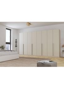Dreht&uuml;renschrank OTTO HOME "Kleiderschrank Schrank Garderobe AGORDO Schlafzimmer", beige (beige (champagner)), B:360cm H:229cm T:54cm, Holzwerkstoff, Schr&auml;nke, Dreht&uuml;renschrank, durchdachte Innenausstattung, in 8 Breiten und 2 H&ouml;hen MADE IN GERMANY