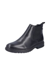 Winterstiefelette Rieker, Herren, Gr. 47, schwarz, Elastischer Einsatz, Glattleder, unifarben, Schuhe Winterstiefelette, Chelseaboots mit Stretch und RiekerTEX-Membran