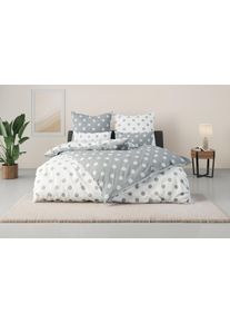 Wendebettw&auml;sche OTTO HOME "Dots", grau, B/L: 155cm x 220cm, 1 Stk., 1 Stk., Polycotton recycelt, B/L: 80cm x 80cm, 2, Polycotton recycelt, Obermaterial: 50% Baumwolle, 50% Polyester, Bettw&auml;sche, Wendebettw&auml;sche, ab Gr&ouml;&szlig;e 135x200 cm, aus recyceltem Material, Bettw&auml;sche mit Punkten