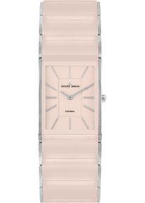 Keramikuhr Jacques Lemans "Dublin", rosa (rosa, rosa), Armbanduhren, Damen, silberfarben, Keramikuhr, Quarzuhr, Armbanduhr, Damenuhr, Keramik, analog