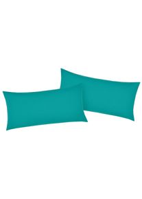 Kissenbez&uuml;ge OTTO HOME "Luisa", blau (petrol), B:40cm L:80cm, Renforc&eacute;, Renforc&eacute;, Kissenbez&uuml;ge, Kissenbez&uuml;ge, aus 100% Baumwolle, mit Rei&szlig;verschluss, atmungsaktiv, uni