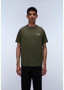 T-Shirt Napapijri "S-SMALL BOX", Herren, Gr. L, gr&uuml;n (olive night g1f), Jersey, Obermaterial: 100% Baumwolle, normal, Rundhals, Shirts T-Shirt, mit Kurzarm-Design, aus Baumwoll-Jersey, normale Schnittform