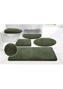 Badematte OTTO HOME "Merida, Badvorleger, Badezimmer Teppich", dunkelgr&uuml;n, H:32mm, Kunstfaser, Badematten, Badematte, Badteppich, Uni Farben, rechteckig, rund & als 2-tlg. Set erh&auml;ltlich
